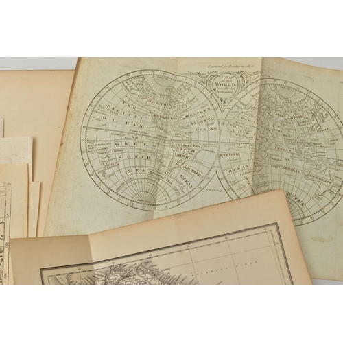 185 - A QUANTITY OF 18TH AND 19TH CENTURY WORLD MAPS, to include 'An accurate map of South America' by Tho... 