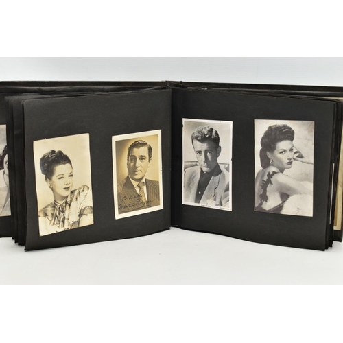 191 - FILM STAR SIGNED PHOTOGRAPHS in one album containing 120 photographs of some of the biggest Hollywoo... 