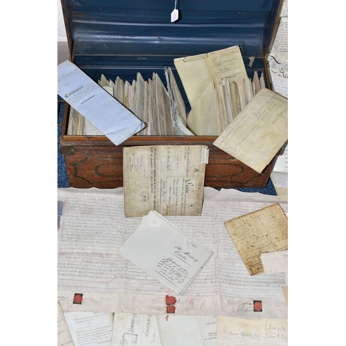 192 - INDENTURES, a collection of approximately 180-190 legal documents and/or letters dating from 1703 - ... 