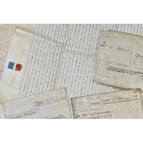 192 - INDENTURES, a collection of approximately 180-190 legal documents and/or letters dating from 1703 - ... 