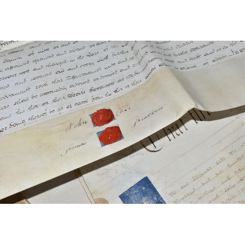 192 - INDENTURES, a collection of approximately 180-190 legal documents and/or letters dating from 1703 - ... 