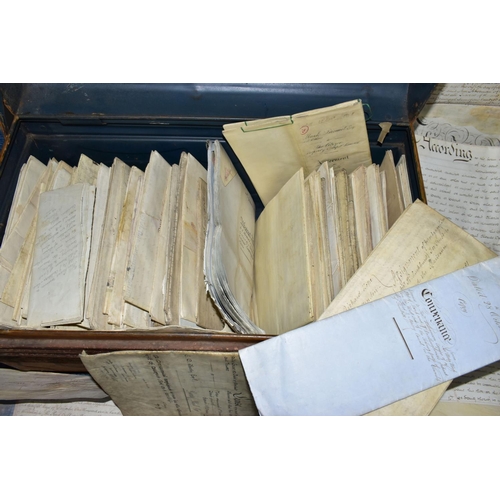 192 - INDENTURES, a collection of approximately 180-190 legal documents and/or letters dating from 1703 - ... 