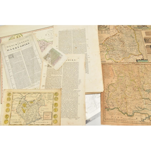 195 - A SMALL QUANTITY OF LOOSE 18th,19th and 20th CENTURY BRITISH ISLES MAPS, mostly taken from disbound ... 