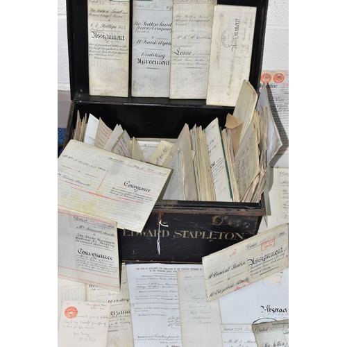 196 - INDENTURES, a collection of approximately 240-250  legal documents and/or letters dating from 1890 -... 