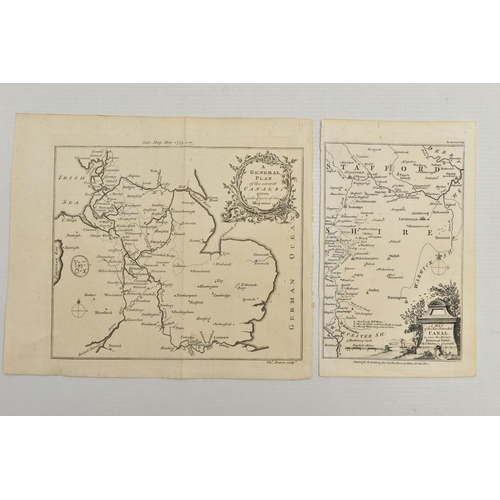 198 - SIX 18TH CENTURY MAPS DESCRIBING CANALS AND RIVERS, comprising 'A plan of the River Salwarp and of t... 