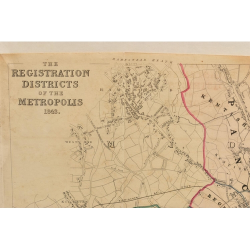 200 - A BOX OF 19TH AND 20TH CENTURY MAPS AND BOOKS ETC, to include a leather bound Brookes's Gazetteer wi... 