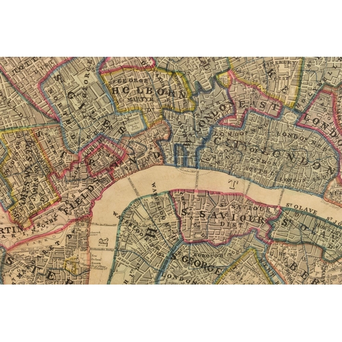 200 - A BOX OF 19TH AND 20TH CENTURY MAPS AND BOOKS ETC, to include a leather bound Brookes's Gazetteer wi... 