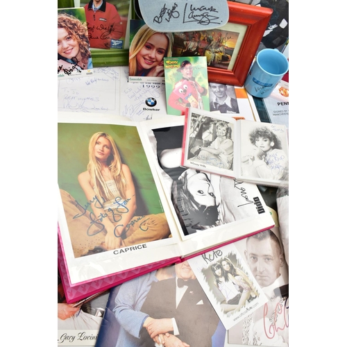 201 - SHOWBIZ AUTOGRAPHS, a large collection of autographs, signed photographs and mixed ephemera from som... 