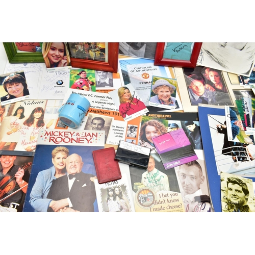 201 - SHOWBIZ AUTOGRAPHS, a large collection of autographs, signed photographs and mixed ephemera from som... 