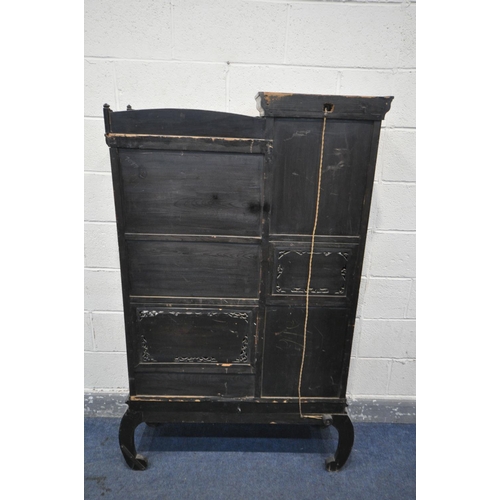 230 - A JAPANESE MEIJI PERIOD HARDWOOD SHODONA CABINET, with an arrangement of shelves and cupboards, the ... 