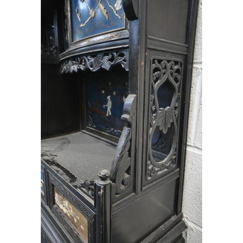 230 - A JAPANESE MEIJI PERIOD HARDWOOD SHODONA CABINET, with an arrangement of shelves and cupboards, the ... 