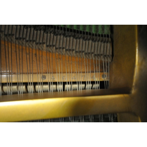 242 - A CHALLEN MAHOGANY 4FT 7 INCH BABY GRAND PIANO, serial number 46474, bone keys, on cabriole legs, wi... 