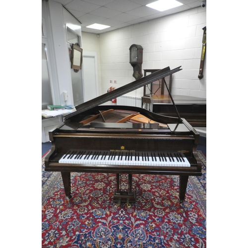 243 - A JOHN BROADWOOD & SONS MAHOGANY 5FT  BABY GRAND PIANO, serial number 250794, ivory keys, on square ... 