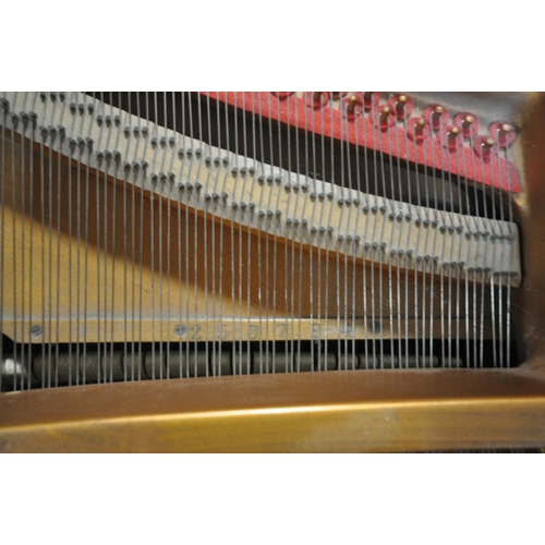 243 - A JOHN BROADWOOD & SONS MAHOGANY 5FT  BABY GRAND PIANO, serial number 250794, ivory keys, on square ... 