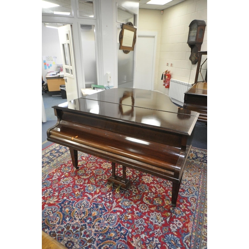 243 - A JOHN BROADWOOD & SONS MAHOGANY 5FT  BABY GRAND PIANO, serial number 250794, ivory keys, on square ... 