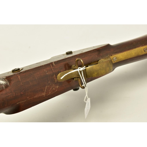 324 - AN ANTIQUE 11 BORE 3 BAND PERCUSSION SMOOTH BORE MUSKET BASED ON THE DESIGN OF THE P53 ENFIELD RIFLE... 