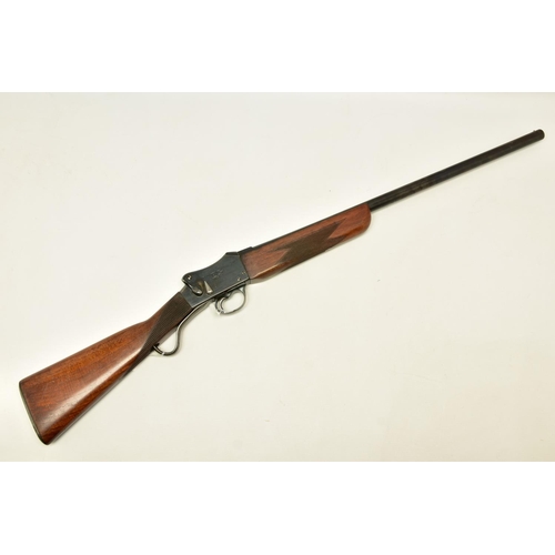 330 - A 12 BORE 2½ CHAMBERED GREENER G.P MARTINI ACTION SINGLE BARREL SHOTGUN, serial number 37355, barrel... 