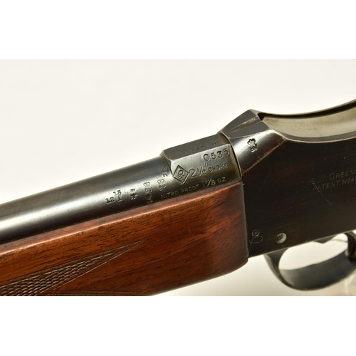 330 - A 12 BORE 2½ CHAMBERED GREENER G.P MARTINI ACTION SINGLE BARREL SHOTGUN, serial number 37355, barrel... 