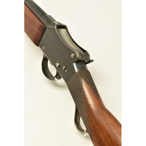 330 - A 12 BORE 2½ CHAMBERED GREENER G.P MARTINI ACTION SINGLE BARREL SHOTGUN, serial number 37355, barrel... 