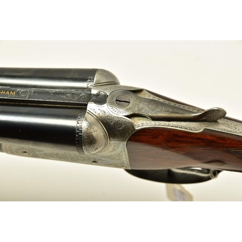 331 - A 12 BORE DOUBLE BARREL SIDE BY SIDE BOXLOCK NON EJECTOR SHOTGUN BY E. & G. HIGHAM, serial number 27... 