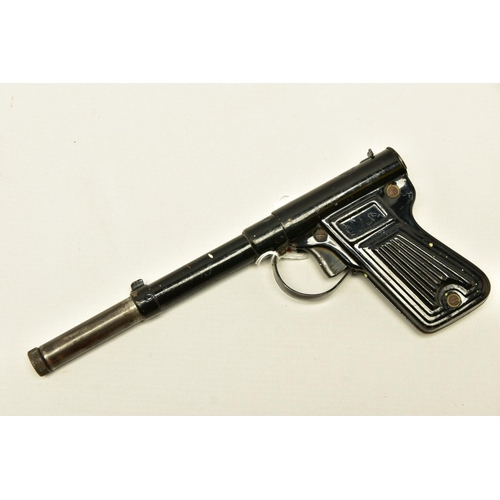 334 - A .177  GAT TYPE PRE WWII AIR PISTOL complete with loading rod in working condition, its pressed ste... 