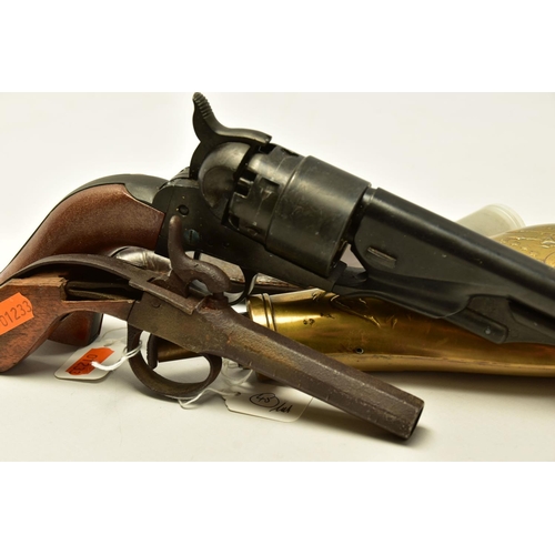 344 - A LEATHER HOLSTER FOR A .455   WEBLEY & SCOTT REVOLVER stamped R.W. STIBY 1917, together with an ant... 