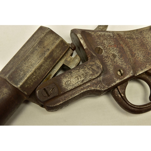 347 - A 27MM HEBEL GERMAN WWI FLARE/SIGNAL PISTOL, in correct working order, the metal work has lost all i... 