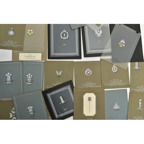 37 - A COLLECTION OF 'GARRARD & CO LTD' EARLY TO MID 20TH CENTURY GOUACHE JEWELLERY DESIGN ILLUSTRATIONS,... 