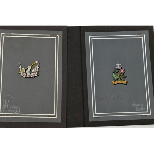 38 - A COLLECTION OF 'ASPREY' EARLY TO MID 20TH CENTURY GOUACHE JEWELLERY DESIGN ILLUSTRATIONS, intricate... 