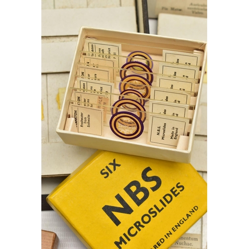 138 - MICROSCOPE SLIDES: a collection of late Victorian and assorted 20th century microscope slides of flo... 