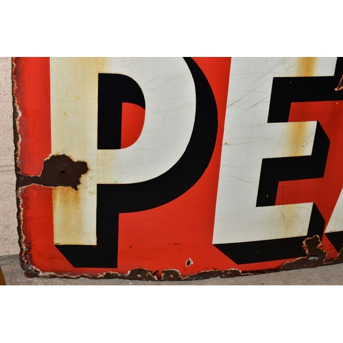 140 - ADVERTISING INTEREST: an enamel sign advertising 'MATCHLESS FOR THE COMPLEXION PEARS', red and white... 