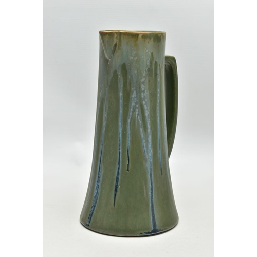 145 - DENBAC - EARLY 20TH CENTURY FRENCH STUDIO POTTERY, comprising a tapering cylindrical form water jug,... 