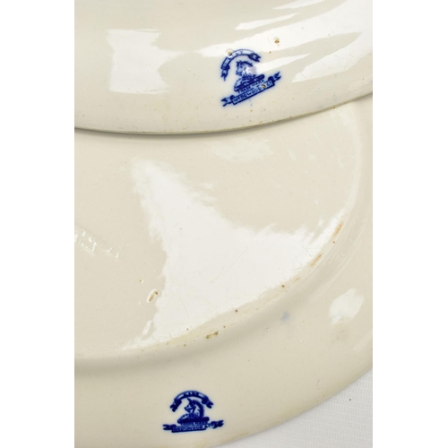 151 - A GROUP OF CERAMICS, to include two Wedgwood & Co Lily pattern blue and white meat plates, approxima... 