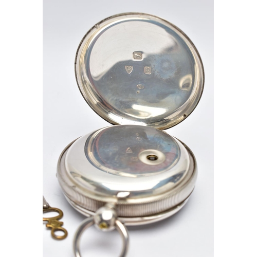 16 - AN EARLY 20TH CENTURY, 'HARRIS STONE' OPEN FACE POCKET WATCH, key wound, round white ceramic dial si... 