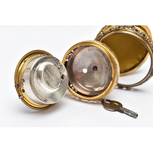 18 - A GEORGE III PAIR CASED, QUARTER REPEATER VERGE POCKET WATCH BY 'DANIEL & THOMAS GRIGNION', circa 17... 