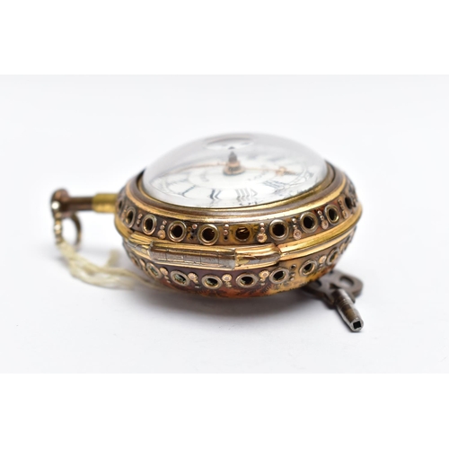 18 - A GEORGE III PAIR CASED, QUARTER REPEATER VERGE POCKET WATCH BY 'DANIEL & THOMAS GRIGNION', circa 17... 