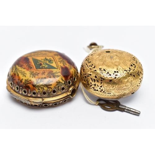 18 - A GEORGE III PAIR CASED, QUARTER REPEATER VERGE POCKET WATCH BY 'DANIEL & THOMAS GRIGNION', circa 17... 