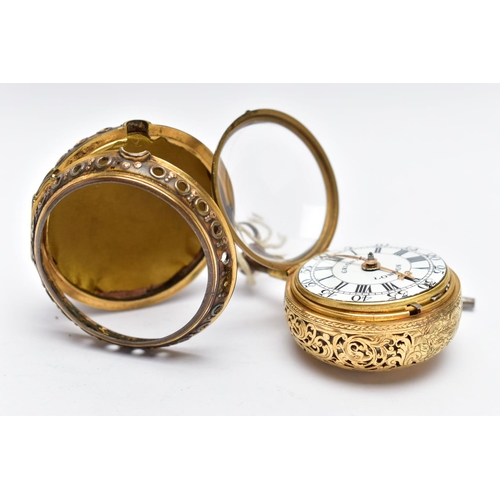 18 - A GEORGE III PAIR CASED, QUARTER REPEATER VERGE POCKET WATCH BY 'DANIEL & THOMAS GRIGNION', circa 17... 