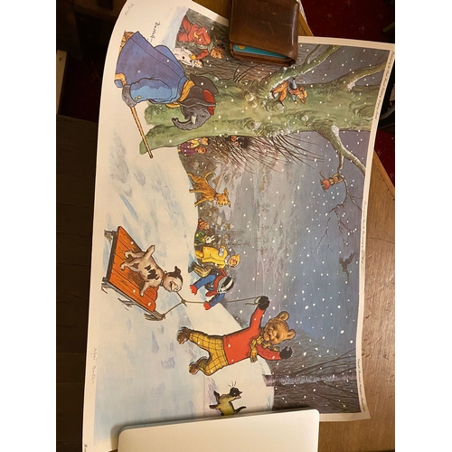 29 - AFTER ALFRED BESTALL THREE SIGNED RUPERT THE BEAR PRINTS, three limited edition signed prints, publi... 