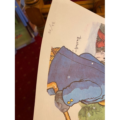 29 - AFTER ALFRED BESTALL THREE SIGNED RUPERT THE BEAR PRINTS, three limited edition signed prints, publi... 