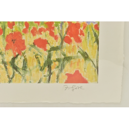 212 - FREDERICK GORE RA (BRITISH 1913-2009) 'A FIELD OF POPPIES, LACOSTE', a signed limited edition lithog... 