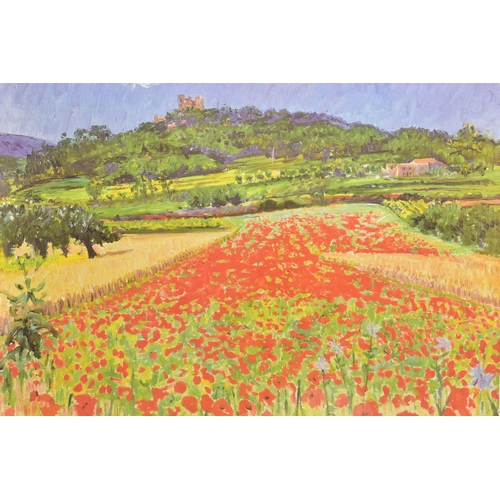 212 - FREDERICK GORE RA (BRITISH 1913-2009) 'A FIELD OF POPPIES, LACOSTE', a signed limited edition lithog... 