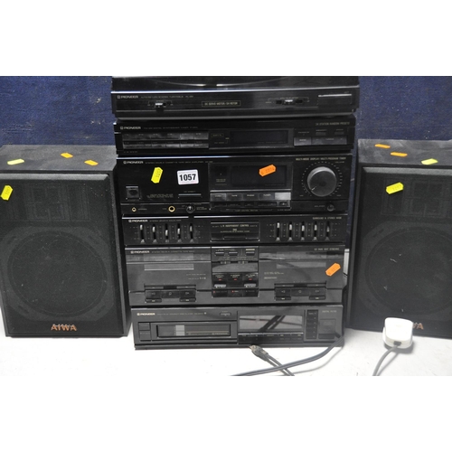 1057 - A PIONEER DC-Z81 HI FI and a pair of Aiwa speakers (PAT fail due to uninsulated plug but working apa... 