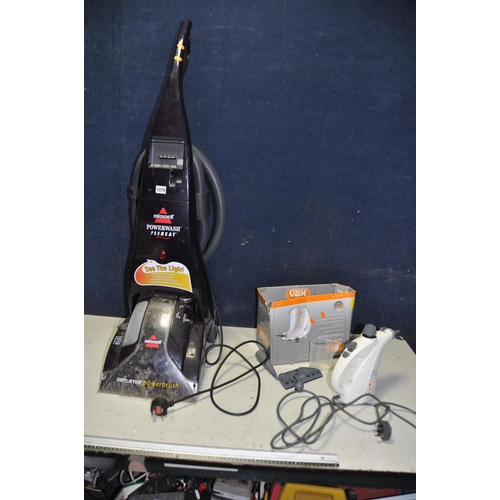 1079 - A BISSELL POWERWASH PROHEAT CARPET WASHER, and a Vax Grime Master Steam cleaner (PAT pass and both p... 