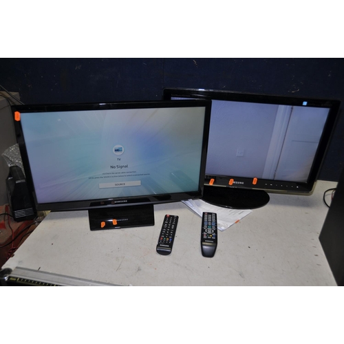 1110 - A SAMSUNG UE24N4300AK 24in TV with remote, and a Samsung P2270HD 22in TV with remote (both PAT pass ... 