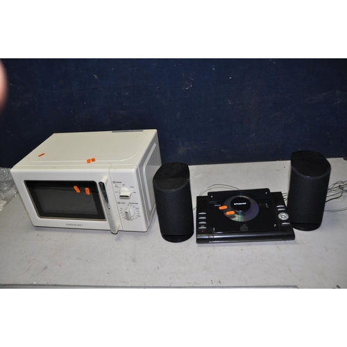 1117 - A COOKOLOGY MICROWAVE, and a Polaroid hi fi with two speakers (both PAT pass and working) (2)