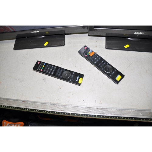 1125 - A SANYO LCE22 22in TV with remote, and a Sanyo LCE19 19in TV with remote (2) (both PAT pass and work... 