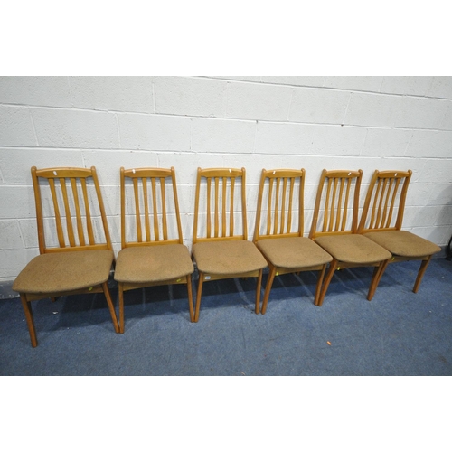 1273 - A SET OF SIX MID CENTURY TEAK DINING CHAIRS