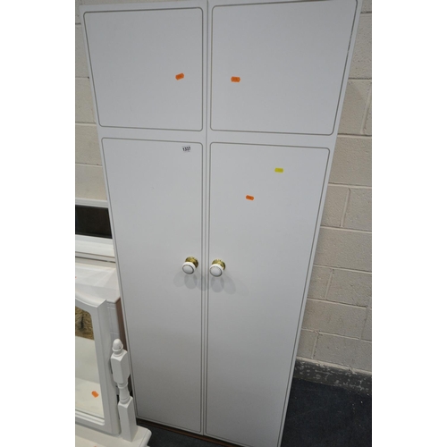 1337 - A MATCHED MODERN BEDROOM SUITE, comprising a double door wardrobe, width 75cm x depth 52cm x height ... 