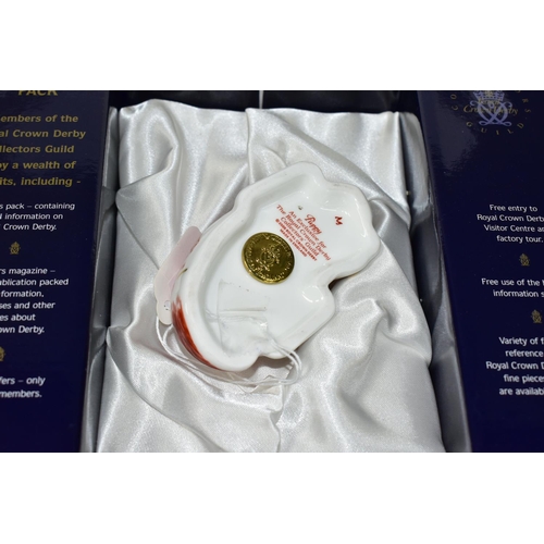 445 - A BOXED ROYAL CROWN DERBY PUPPY PAPERWEIGHT, an exclusive to The Royal Crown Derby Collectors Guild,... 